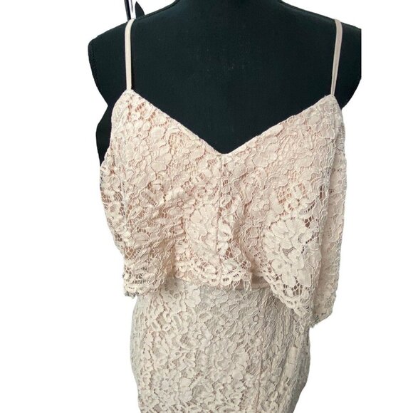 LULUS Women Caterina Maxi Dress Sz M Light Pink Eyelet Elegant Event Party 7-3 - Picture 16 of 16